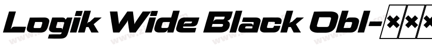 Logik Wide Black Obl字体转换